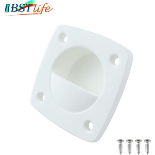 White Nylon Recessed Flush Sliding Door Handle Pull Square Hatch Pull Handle Motorboat Marine Boat Yacht Cabin Accesories