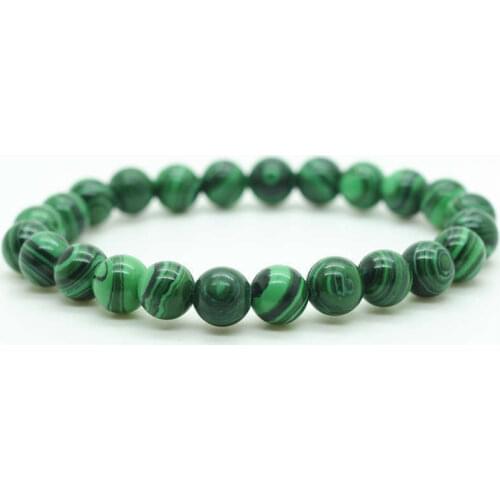 6mm Wholesale 10pcs\lot Natural Malachite Beaded Bracelet Blue Green Purple Quartz stone Strand Bracelets