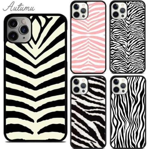 Zebra Stripe Phone Case for iPhone 11 12 Pro Max mini X XR XS SE 2020 5 6S 7 8 Plus Samsung Galaxy S8 S9 S10 Cover shell