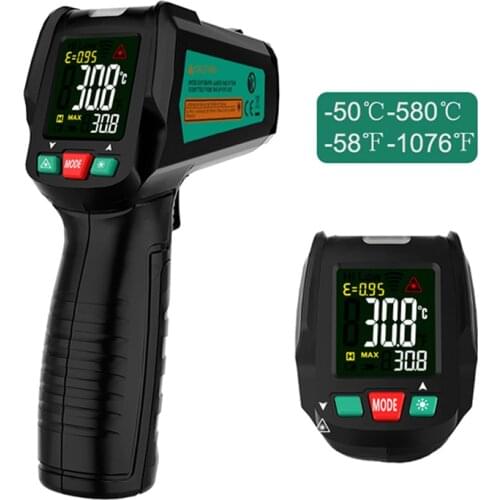 Digital Infrared Thermometer with K Probe Non Contact Laser IR Temperature LCD Display Pyrometer Tester Temperature Instruments