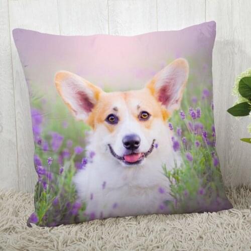 Welsh Corgi Pillow Cover Customize Pillowcase Modern Home Decorative Pillow Case For Living Room 45X45cm,40X40cm A2020.4.29