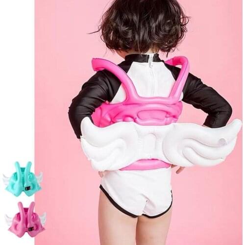 Children Inflatable Safe Swimsuit Angel Wing Baby Buoyancy Ring Jackets Swim Safety Life Clothes Vest Belt With Swimming D5Z2