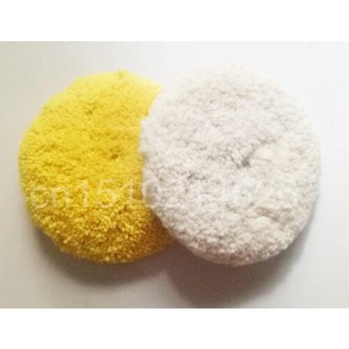 7” 200mm M14 M16 Double-sided Waxing 80% 100% Natural Wool Disk Wool Polishing Wheel Buffing Pad