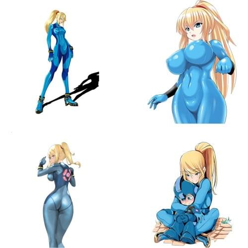 Fuzhen Boutique Decals Exterior Accessories Metroid Hot Girl Samus Aran Anime Car Window Decal Sticker Styling JDM