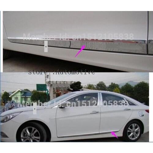 Chrome door Side Molding Trim Chrome For Hyundai Sonata 8 2011 2012