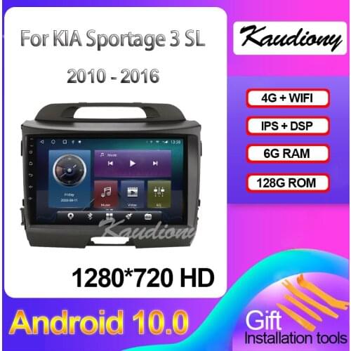 Kaudiony 9" Android 10.0 For KIA Sportage 3 SL Car DVD Multimedia Player Auto Radio GPS Navigation Stereo 4G DSP video 2010-2016