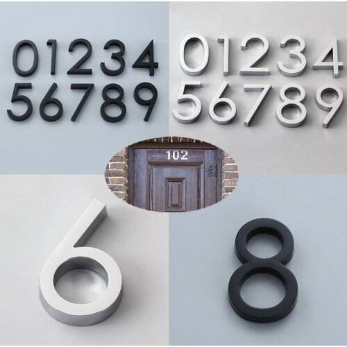 Self Adhesive 3D House Number Sticker Door Plate Sign for Outdoor Mailbox Apartment Hotel Room Address Numbers Modern Home Decor