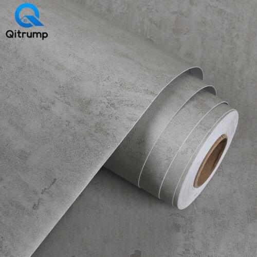 Matte Cement Vinyl Stickers Waterproof Thicken Retro Industrial Style Wallpapers Living Room Sticker Self Adhesive Contact Paper