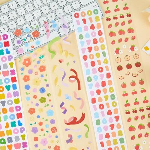 Cute Ribbon Bear Stickers Hand Account Creative Happy Plan Decoration Sticker Kawaii Art Supplies Korean Stationery