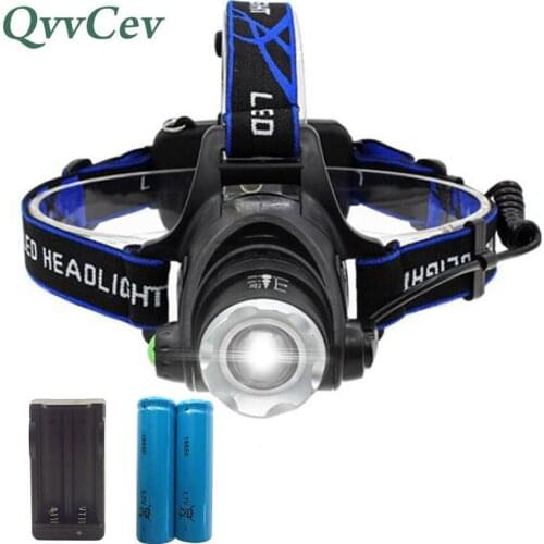 Head Lamp Rechargeable Led Camping Lantern Headlight For Hunting Q5 Head Torch With 18650 Battery Charger Flashlight