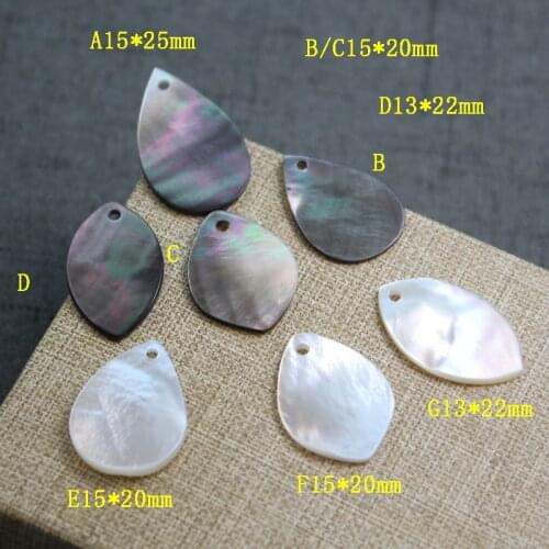 Natural Black Shell Mother Of Pearl Horse Eye Shape Drop Jewellery Making DIY Necklaces Hair Clip Earrings Accessories 5pcs/bag