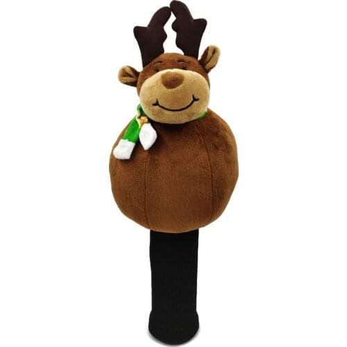 Reindeer Doll Golf Driver Headcover Cartoon Animal Golf Club Cover Protecter Outdoor Sports Mascot Novelty Cute Gift
