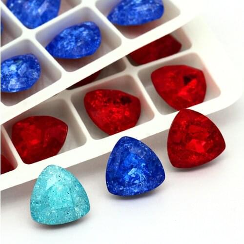 XIAOPU Ice Glass Series Trilliant Shiny Fresh Color K9 Glass Loose Rhinestones Pointback Strass Crystal Glue on Clothing Craft