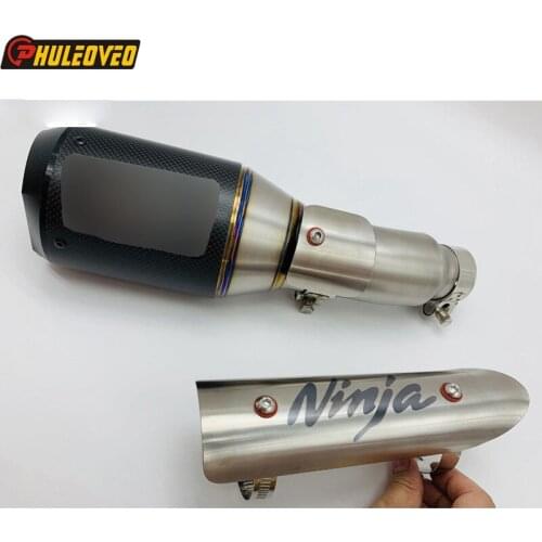 For Ninja 400 Exhaust Muffler Mid Pipe Titanium Alloy Motorcycle Muffler Exhasut Connect Link Pipe for Kawasaki NINJA400 Escape