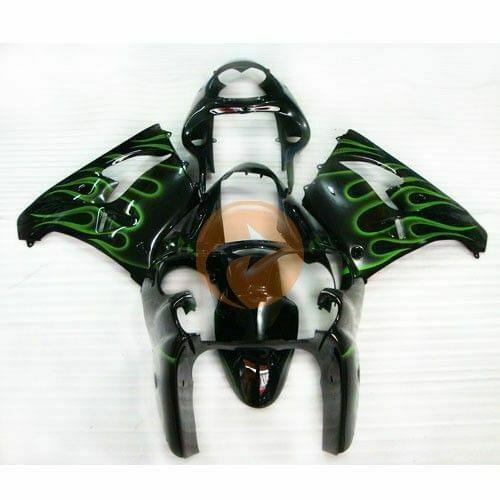 Wotefusi New ABS Painted Bodywork Fairing Full Set For Ninja ZX 9R 2000 2Wotefusi (E)