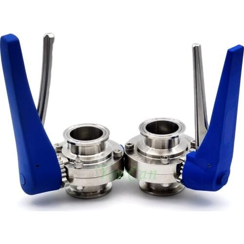 1 Piece 1-1/2 inch OD38mm SS304 Sanitary Stainless Steel 1.5 inch Tri Clamp Butterfly Valve for Homebrew