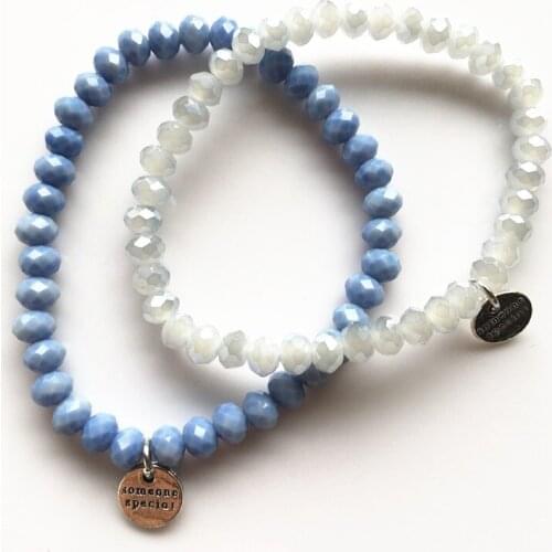 Dongmu Faceted Crystal Beaded Bracelets for Women 5mm Bead 11Colors All Match Girls Bracelet Trendy Jewelry Gift for Best Friend