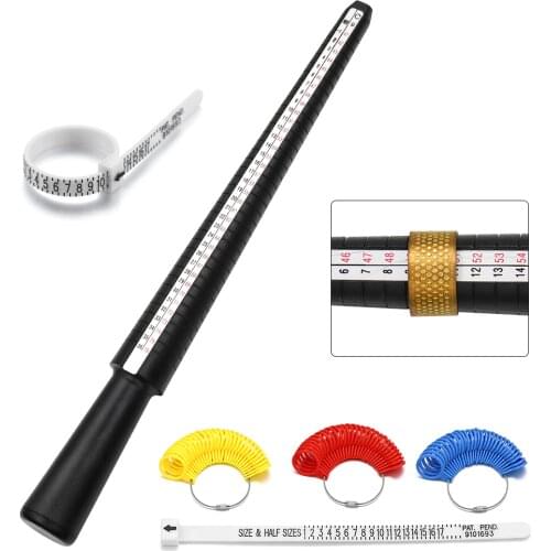 1Pcs Ring Mandrel Stick Finger Gauge Ring Sizer Measuring UK/US Size Professional Tool Sets for DIY Jewelry Making Finding