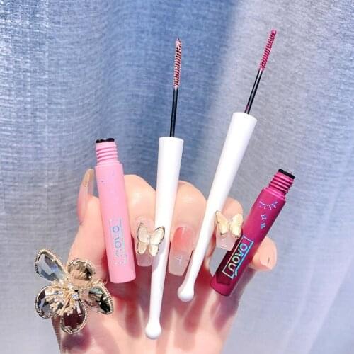 2pcs Colorful Curly 3D Mini-brush Mascara Thick Lengthening Eyelash Waterproof Long Lasting Smooth Beauty Eyelash Makeup