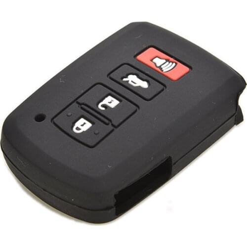 2019 New Silicone Case Cover For Toyota Camry RAV4 Avalon Remote Smart Key 4 Button Black