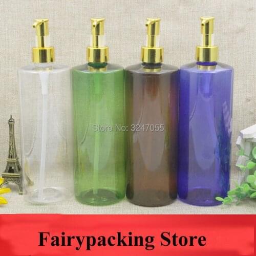 5/10pcs 500ML Empty Cosmetic Makeup Remover Refillable Plastic Bottle, Beauty Lotion/Emulsion Pump Container, Body Cream Package