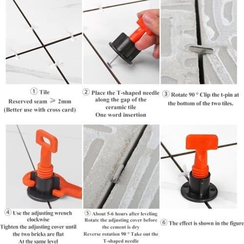 50pcs/set Level Wedges Tile Spacers For Flooring Wall Tile Spacer Carrelage Tile Leveling System Leveler Locator Spacers Plier