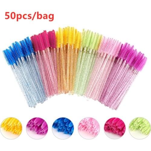 50Pcs Disposable Eyelash Brushes Eyelashes Extension Tools Mascara Wands Applicator Spoolers Eye Lashes Cosmetic TM221