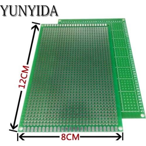 98-20 free shipping 2pcs 8x12cm single Side Prototype PCB Universal Printed Circuit Board