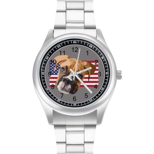 Boxer Dog Quartz Watch Stainless Photo Wrist Watch Girl Sports Cute Cheap Wristwatch