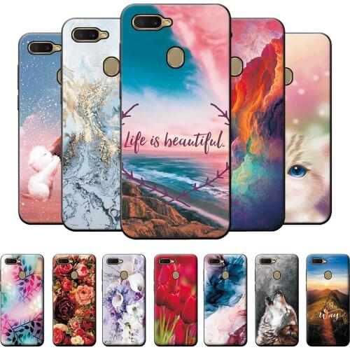 Case For OPPO AX7 Case OPPO AX7 Bumper Soft TPU Silicone Cover For OPPO AX7 AX 7 A X7 Scenery Case Back Cover Protective Case