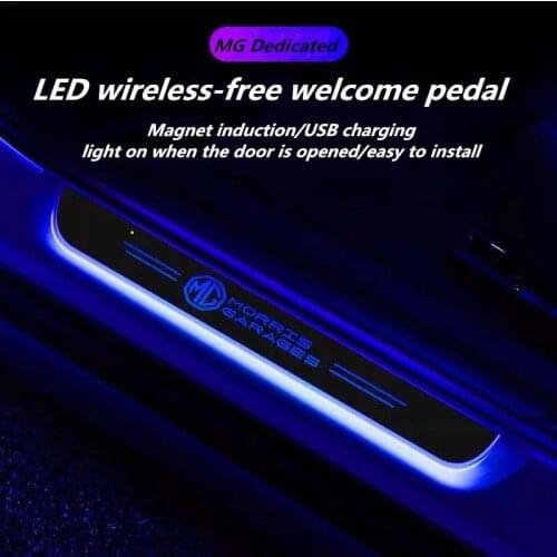 For MG3 MG6 GS GT HS MG6 3 ZS EV CS Concept TF LE500 Car LED Door Sill Ultra-thin Dynamic Welcome Light Pedal decoration light