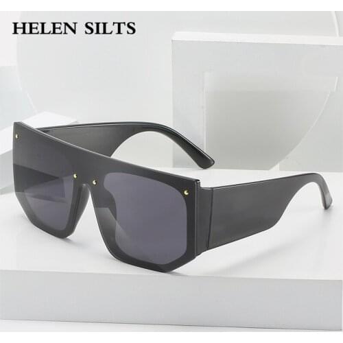 Square One Piece Sunglasses Women Fashion Oversized Goggle Sun Glasses Men Punk Eyewear Brand Designer UV400 Shades gafas H211