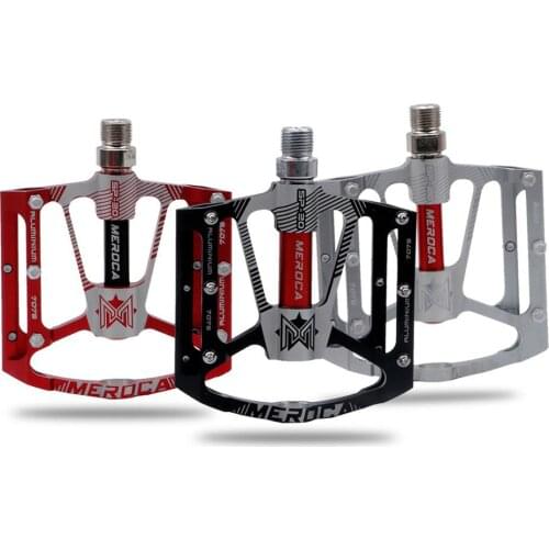 MEROCA Aluminum Alloy Flat Pedal Bicycle Good Grip Lightweight Pedals