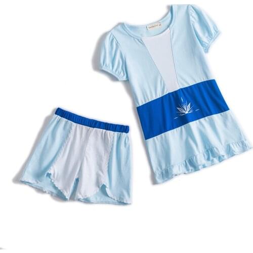 Summer Girls Clothing Sets Baby Kids Clothes Suit Children Elsa For Girls Princess Party Snow Queen2 Cosplay Elza Princess party