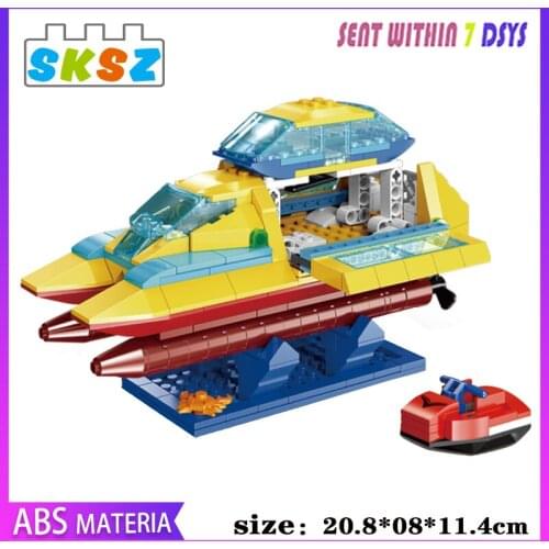 DIY 2021 Ship Marine Vessel Simulation Yacht Research Ship Model High-tech Building Blocks Bricks Assembly Educational Toys Gift