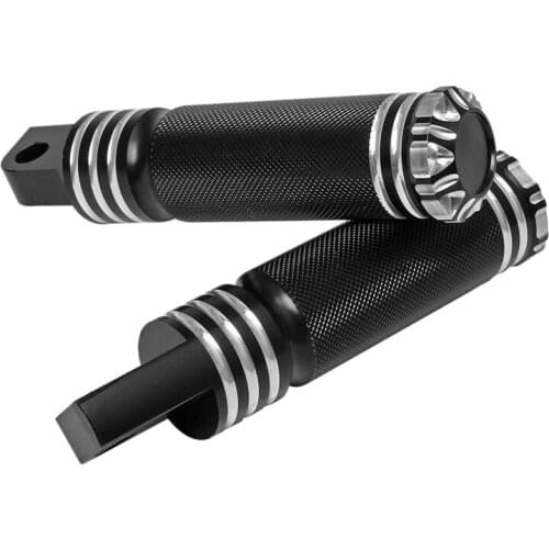 Motorcycle Cafe Racer Footrests Black Foot Pegs Front Rear Fit for Harley Touring Sportster Softail Dyna Fatboy V-Rod FXS