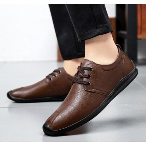 Man Shoes Leather Mens Moccasin Shoes Fashion Leather Loafer Shoes Men Luxury Male Casual Footwear Business Formal Shoes