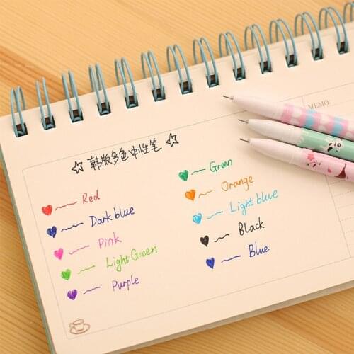 Color Pen Set Ballpoint Multi Gel Ink Pens for Writing Drawing Cute Animal Galaxy Flower School Student Gift