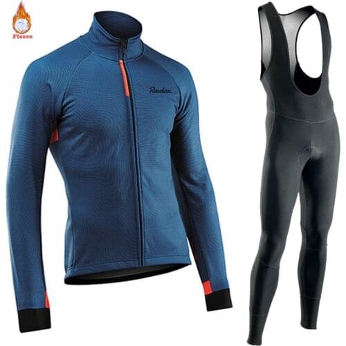New2021 winter long bike set professional team bike set breathable ROPA ciclismo long sleeve MTB Bike set outdoor sportswear set