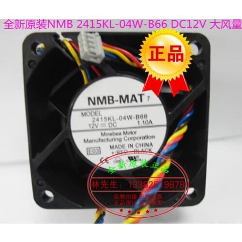 NEW NMB-MAT NMB switch 2415KL-04W-B66 DC12V 6038 cooling fan