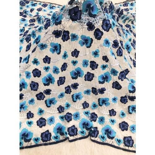 New Style Africa Lace Fabric 2021 High Quality Lace Water Soluble Embroidered Fashion Soft Lace Fabric 5 Yards