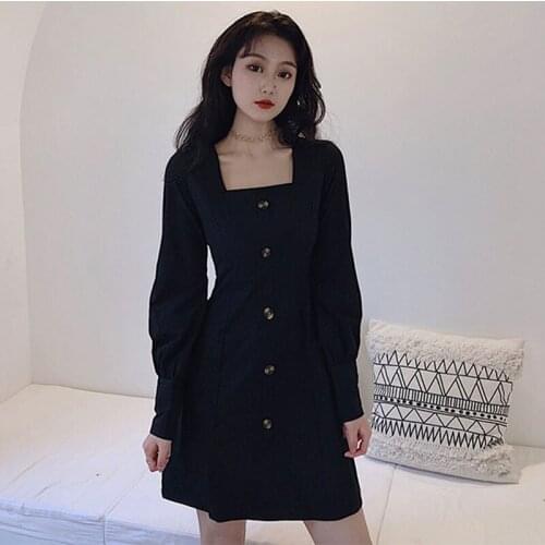 The new style of early fall 2019 womens wear French retro mature Yuelder sister early autumn foreign style dress fashion little