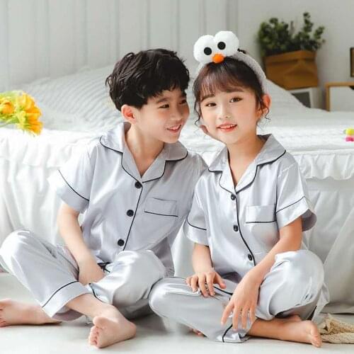 Baby Boys Clothing Girls Pajamas Summer Cool Short Sleeve Sleepwear Childrens Clothing Sets Kid Tracksuit Suits Baby Pyjamas