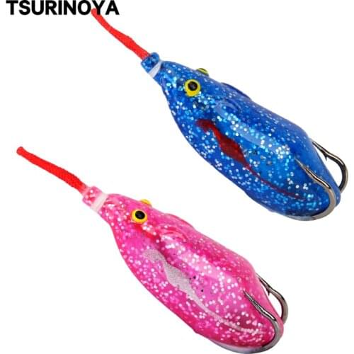 TSURINOYA Frog Lure 63mm 14g Artificial Mouse Soft Lures NUMEN Topwater Snakehead Lure Artificial Wobblers Mouse Frogs