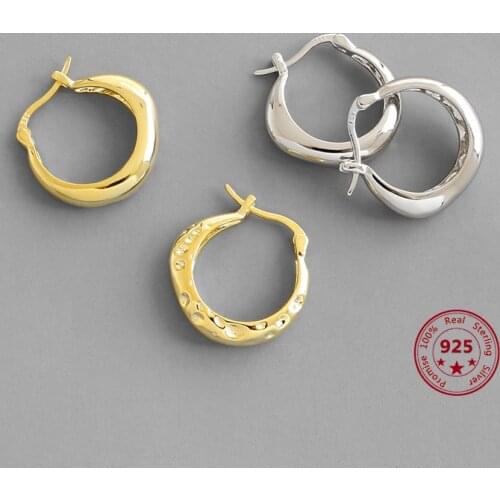 European And American Fashion Trend Hot Sale 100% S925 Sterling Silver Earrings Cold Wind Wild Personality Jewelry