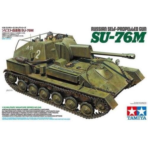 Tamiya 35348 1/35 Scale Model Kit WWII Soviet Russian Self-Propelled Gun SU-76M