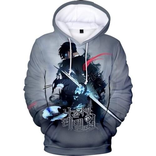 Manga Solo Leveling 3D Hoodie Sweatshirt Long Sleeve Women Men Tracksuit Harajuku Streetwear Korean Anime Cool Clothes Plus Size