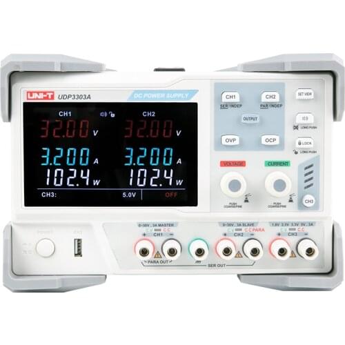 UNI-T UDP3303A Industrial Linear DC Programmable Power Supply 30V 3A Regulator 3 Channel Output High Precision Digital Display
