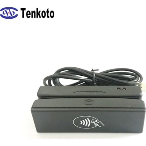 USB MSR Magnetic RFID All In One Card Reader Contactless No Touch HID NFC Magnetic Card Reading