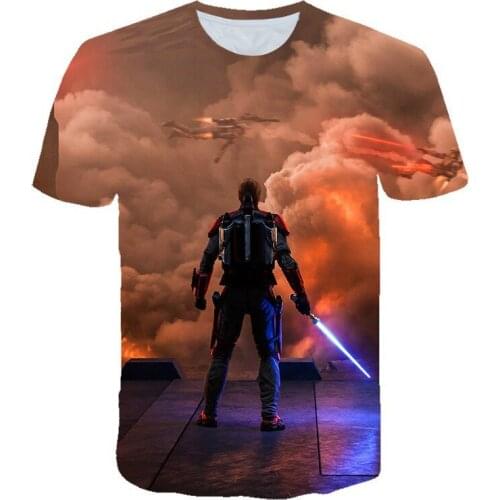 The Mandalorian Children T-Shirt for Disney Figures Yoda Baby 3D Printing Tshirt Kids Short Sleeve Clothes Tops Boys Girls Tees